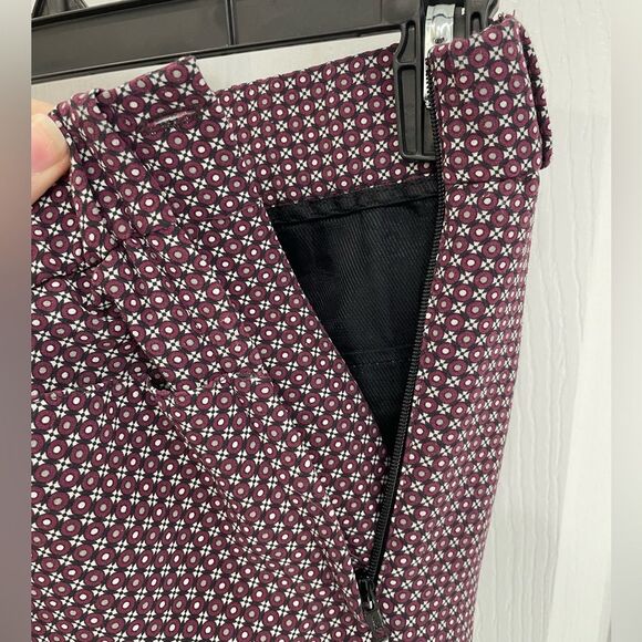 ZARA Trafaluc Elastic Waist Red White Patterned Skinny Pants Women’s Size S - Picture 5 of 7